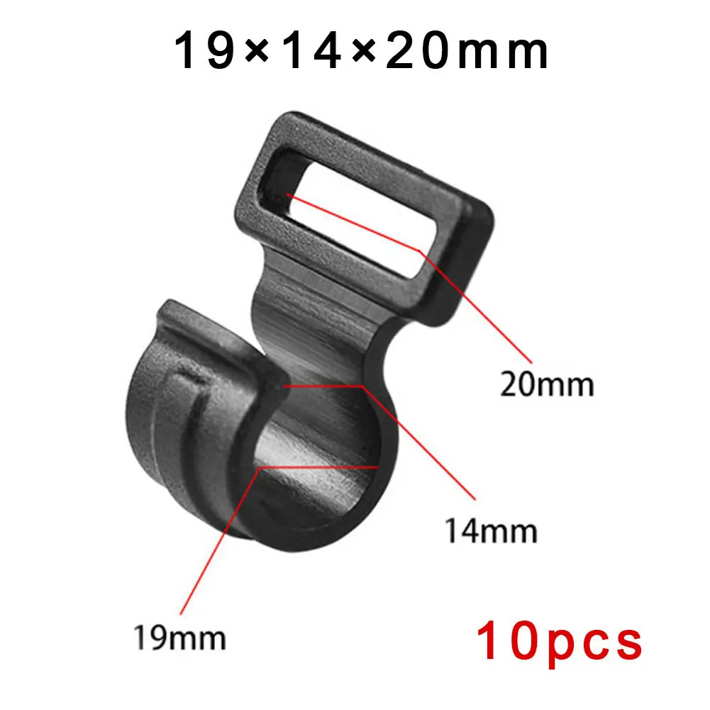 

10pcs 20mm Tent Hooks Camping Caravan Awning Tent Pole Plastic Inner C Clips S/M/L Portable Tent Pole Attach Hook