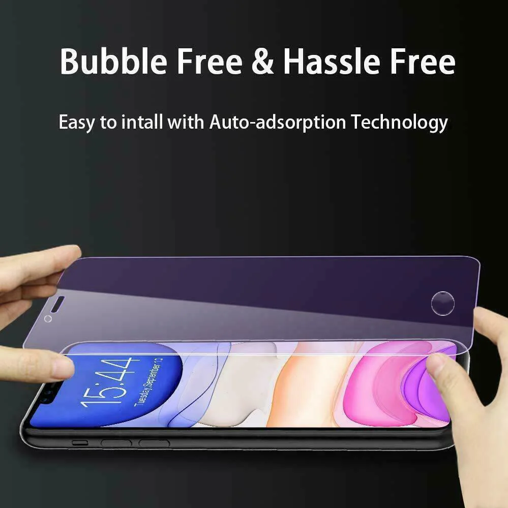 

Full Screen Tempered Glass Film Anti-Blue Light Protection For iPhone 6/7/8/11/X/12pro Protector Protective Light Screen