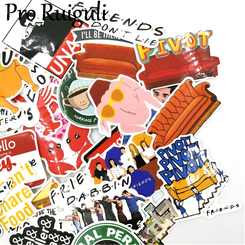 100 шт. с надписью ТВ шоу Friends (наклейки Пастер герои мультфильмов аниме смешные