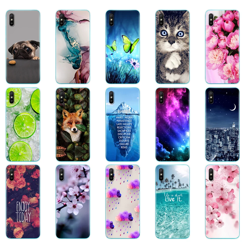 For xiaomi redmi 9A Case 6.53 inch Silicon Soft TPU Back Phone Case Cover For redmi 9A fundas etui bumper Full Protection coque