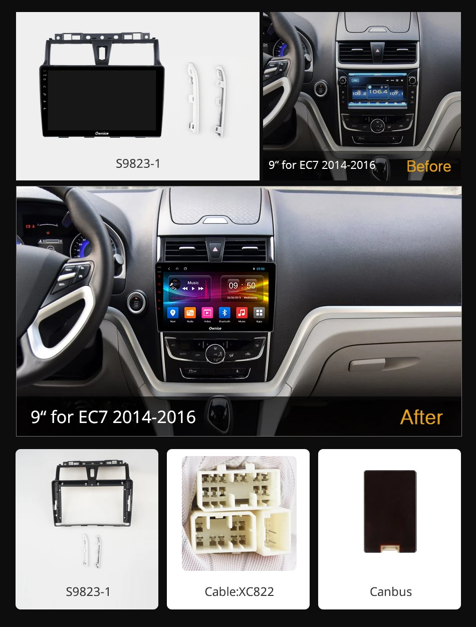 Ownice DSP 360 панорама K2 K3 K5 K6 Android 9 0 автомобильный DVD для GEELY EC7 2014-2016 радио магнитофон GPS