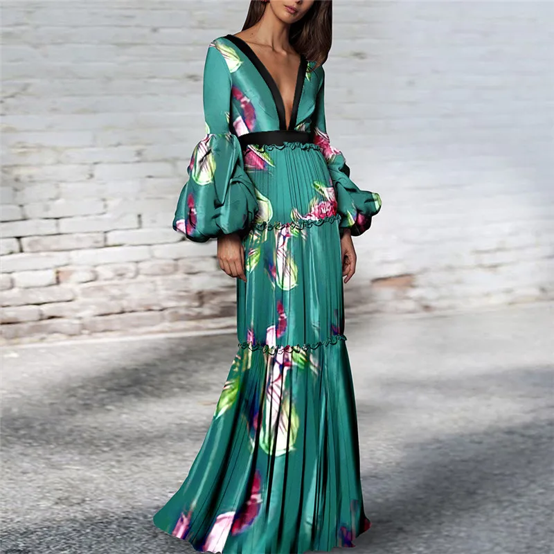 Женское вечернее платье размера плюс 2020 Осеннее элегантное сексуальное с