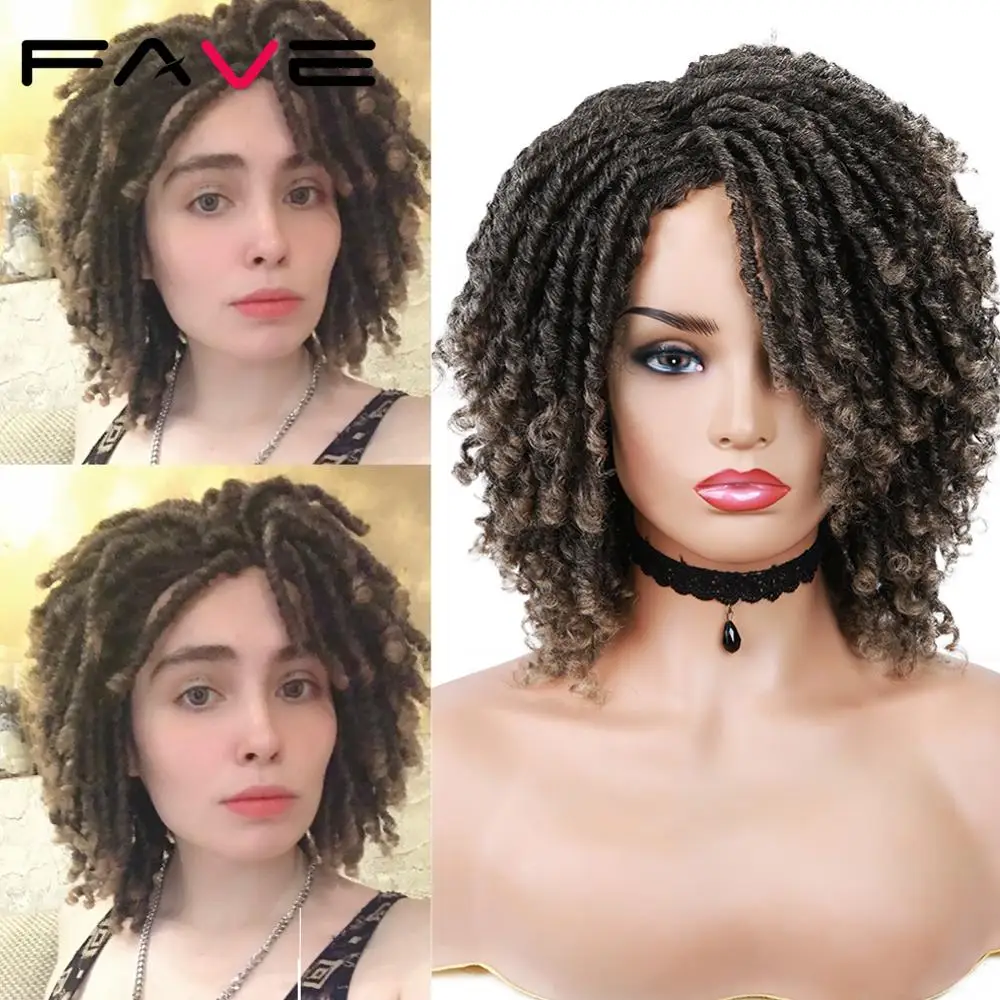 FAVE Dreadlock искусственные вязаные Лоскутные волосы 6 дюймов упругие завитые