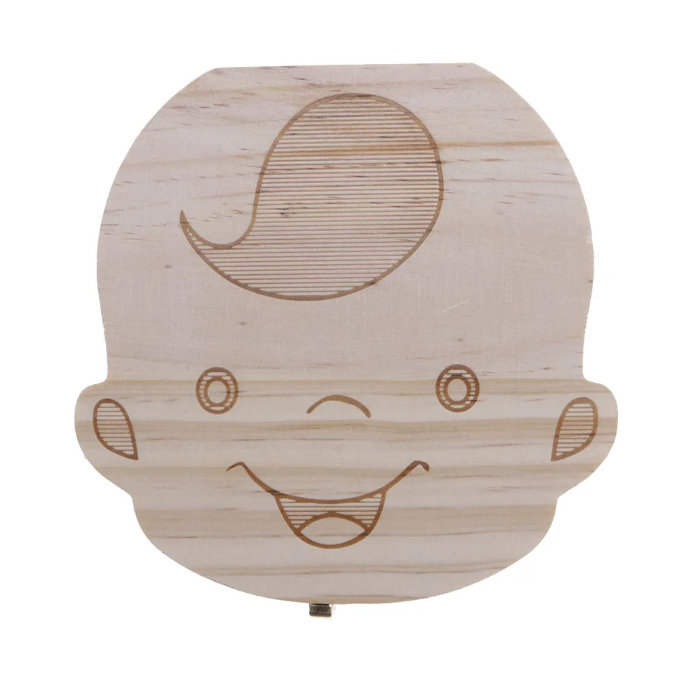 

Baby teeth box baby cute boy girl image wooden personalized commemorative box to commemorate baby growth