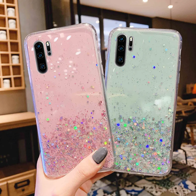 Чехол для смартфона Huawei Nova 6E 6 5T 5I Pro противоударный чехол телефона 5 4E 4 3i 3E 3 Bling Glitter