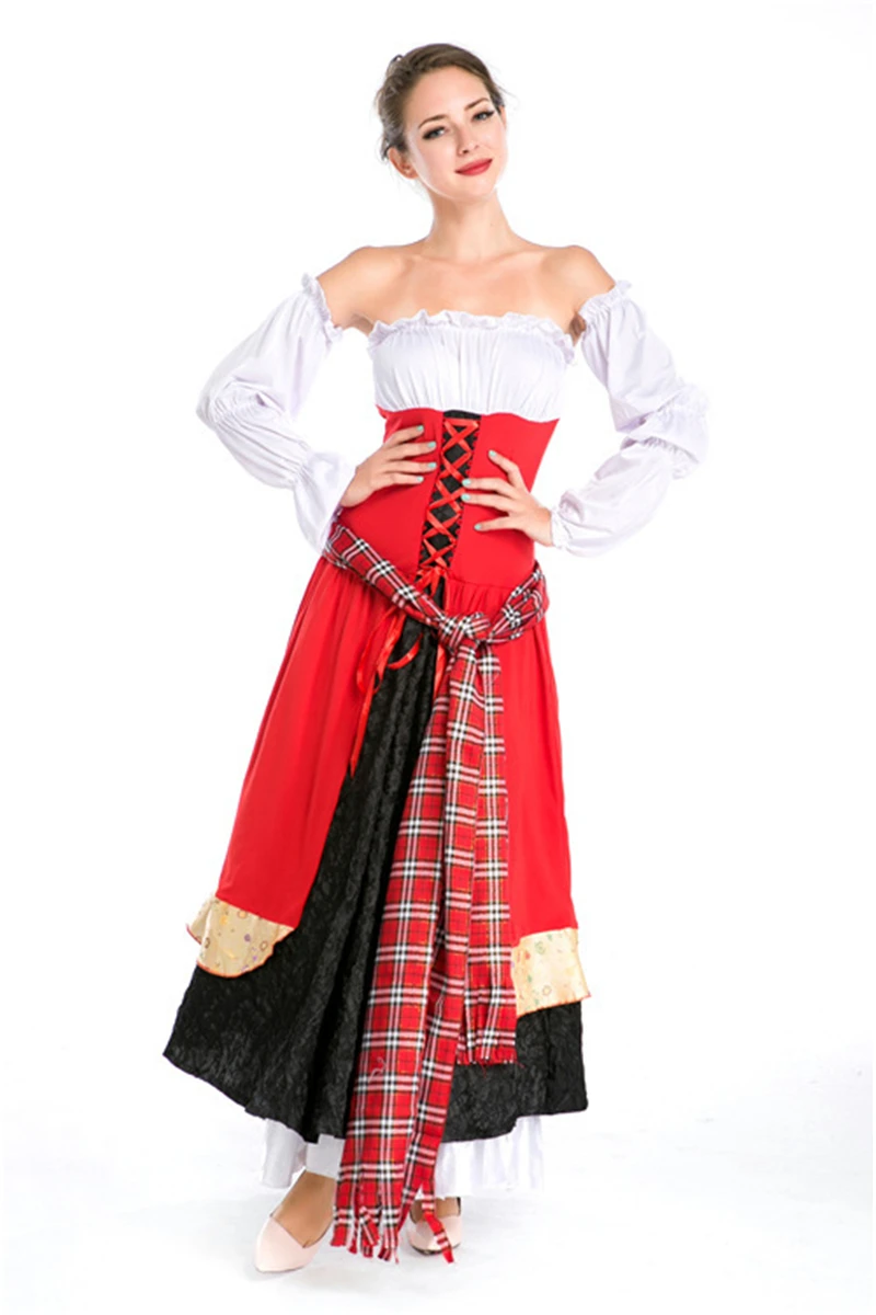 

Halloween Theme Cosplay Middle Ages Palace Princess Dress Long Skirt Adult COS Apparel Stage Costumes Christmas Carnival Party