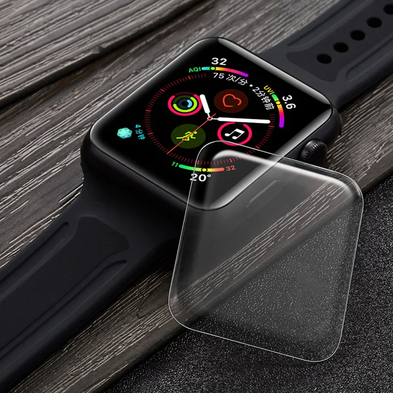 Закаленное стекло с жидким клеем и изогнутыми краями для Apple Watch Series 3 2 38 42