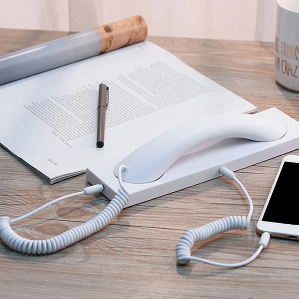 Universal Retro Phone Receiver Handset Smartphone Call Headset 3.5mm Landline Telephone Microphone