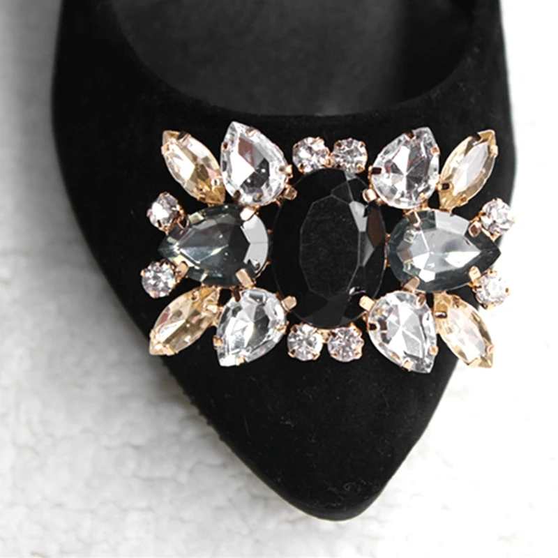

2Pcs Rhinestone Wedding Bridal Shoe Clips Accessory DIY Decoration Vintage Style