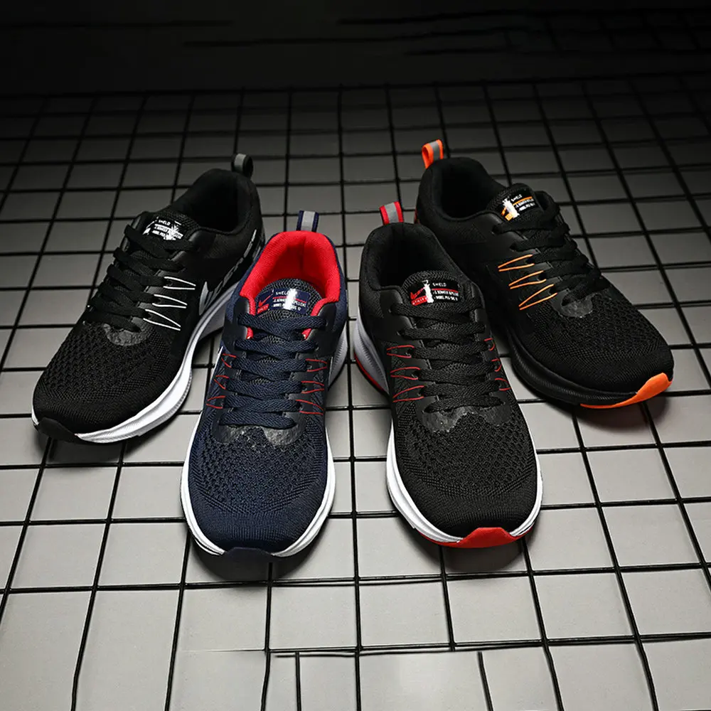 

Newbeads Men's Summer Running Sneakers Fashion Breathable Non-Slip Mesh Lace-Up Lightweight Casual Walking Sport Shoes Big Size