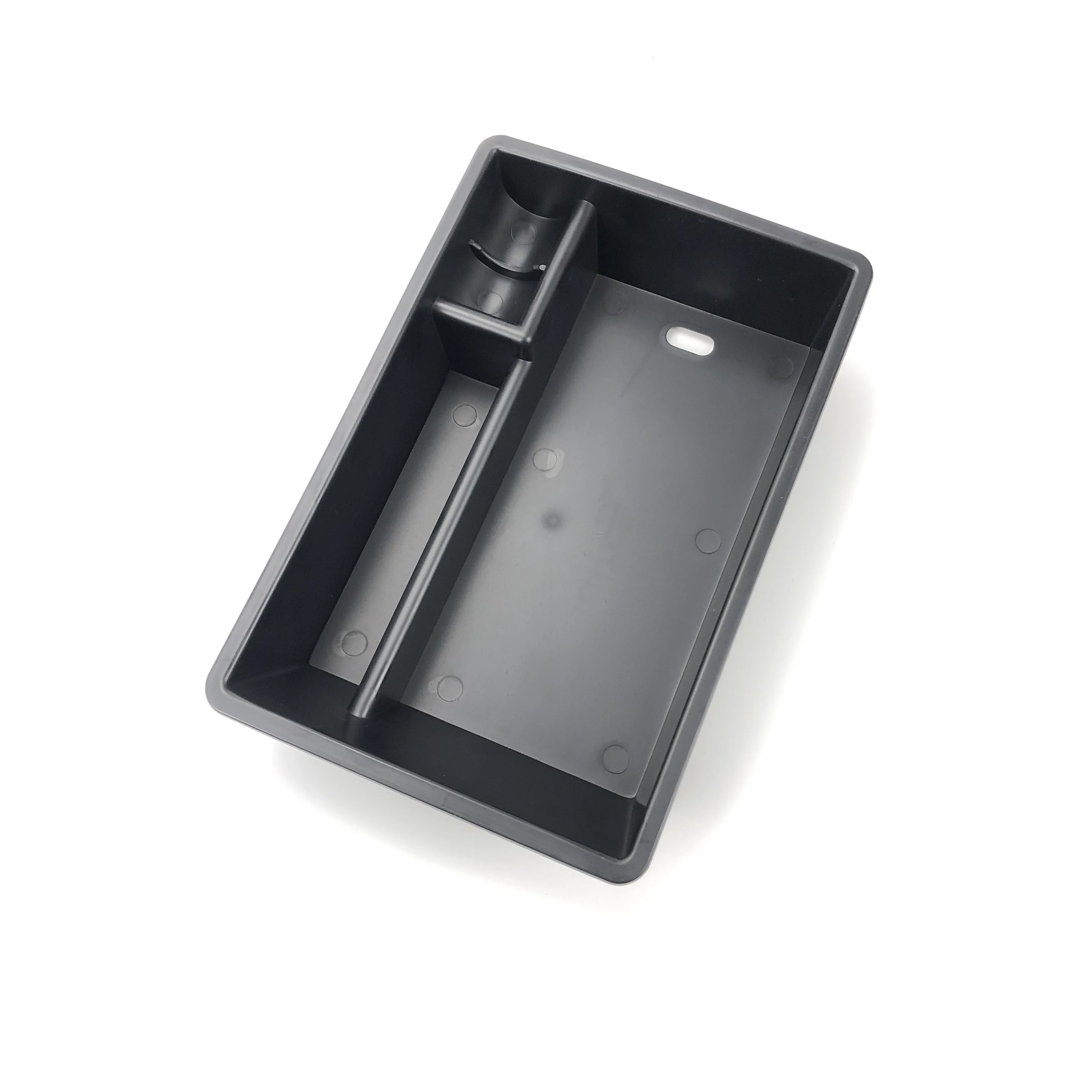 Черный ящик для хранения автомобильных аксессуаров с центральным подлокотником