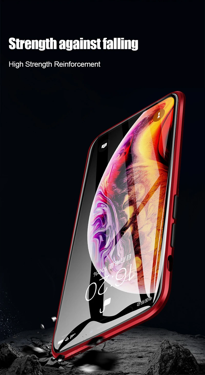 Магнитная Адсорбция металлический корпус для Xiaomi 9 Lite SE 9T Pro 8 6X A2 CC9 CC9e Note 7 Pro F1 Redmi K20 Pro двухсторонняя, для стекла крышка