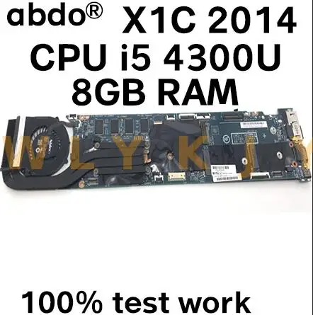 Для Lenovo ThinkPad X1 x1c карбоновая материнская плата для ноутбука I5 4210 i5 4300 LMQ-1 MB 12298-2 8G