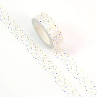 1pc 15mm10m happy easters day colorful foil stars decorative washi tape scrapbooking masking tape stationery office supplies