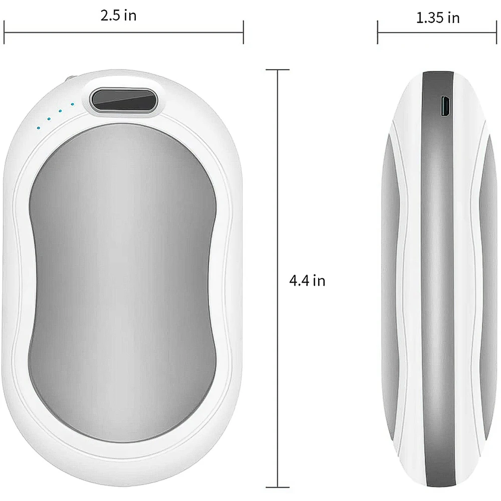 Грелка для рук портативная с USB-зарядкой 10000 мАч карманная электрическая грелка