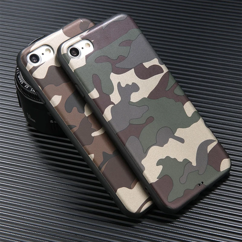 Suitable for iPhoneXSmax camouflage mobile phone soft case Apple XR Leopard protective cover 8th generation silicone anti-fall s |