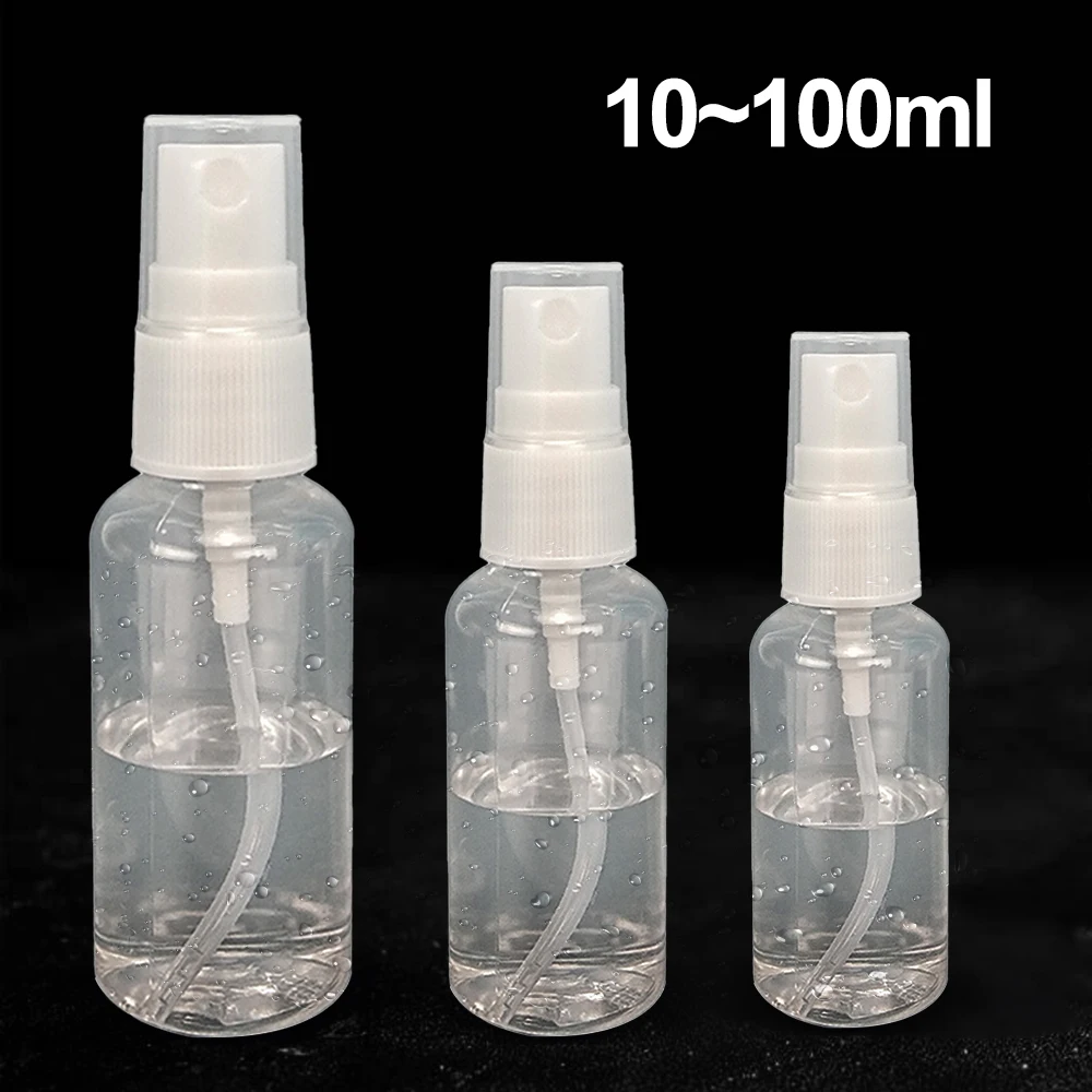 Portable Transparent Empty Spray Alcohol Bottle 10ml-100ml Refillable Mini Perfume Cosmetic Container Plastic Travel New | Дом и сад