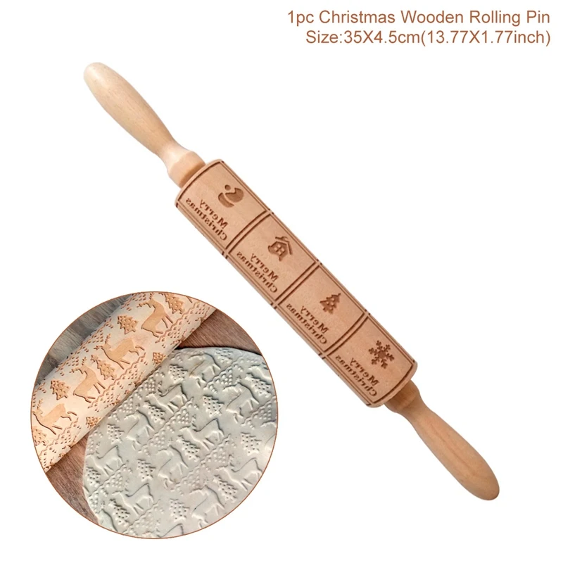 Xmas rolling pin4 DIY из нержавеющей стали рождественское печенье плесень Счастливого Рождества Декорации для дома счастливого Нового года Декор Navidad рождественские подарки - Цвет: Xmas rolling pin4