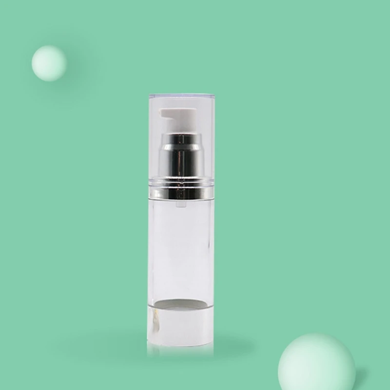 

3 Pieces Refillable Empty Airless Pump Bottles Shower Containers for Shampoo, Hair Conditioner, Cosmetics, Body Lotion-15ml/30ml