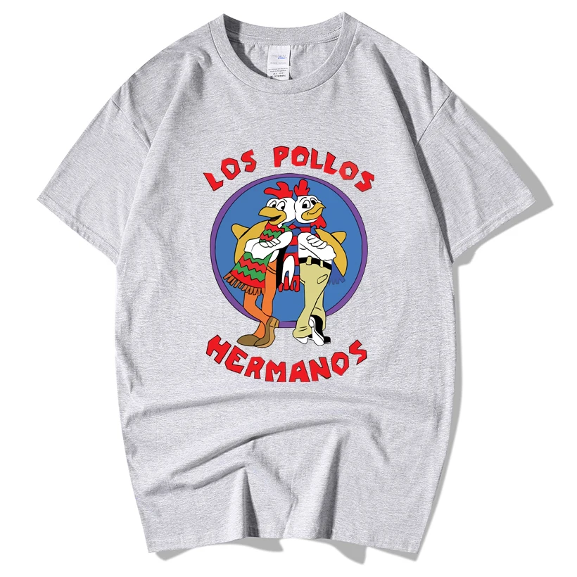 HIPFANDI, Мужская модная рубашка, LOS POLLOS футболка с надписью Hermanos Chicken Brothers, короткий рукав, хипстер,, топы
