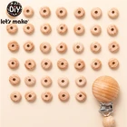 Бусины для жевания из бука, 10 мм, 20 шт.