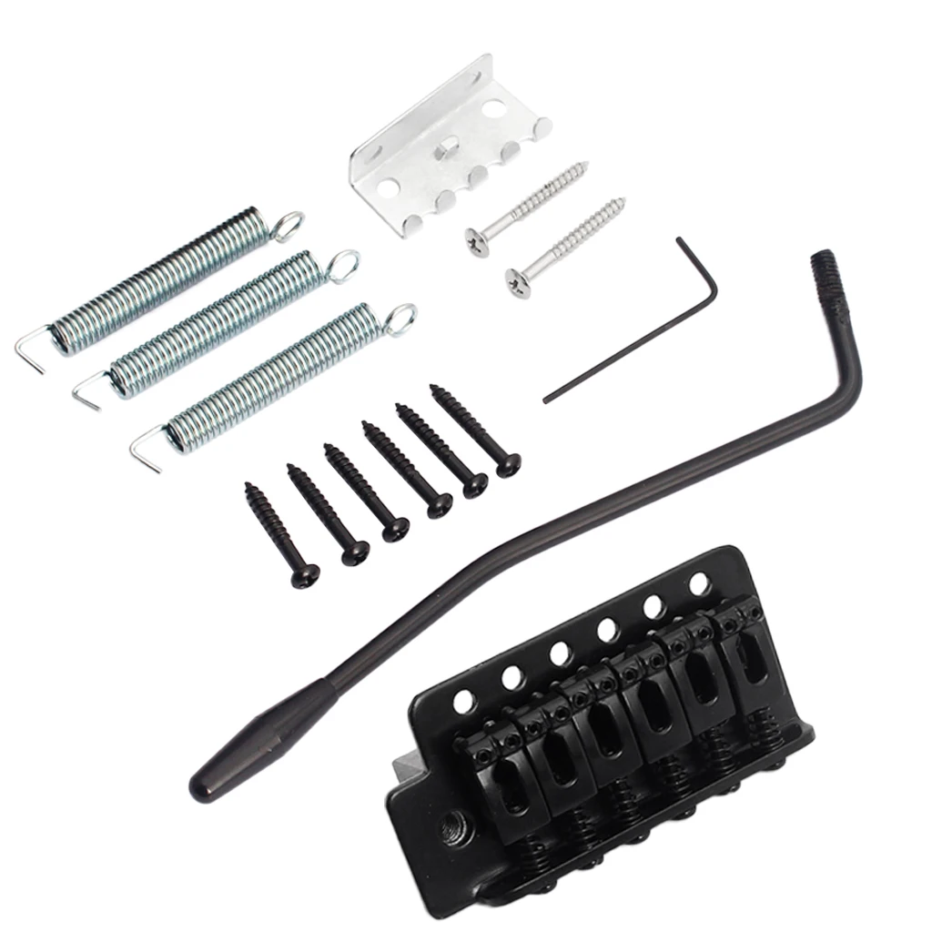 Тромоло мост с левой рукой черный Электрический гитарный металлическая Замена |