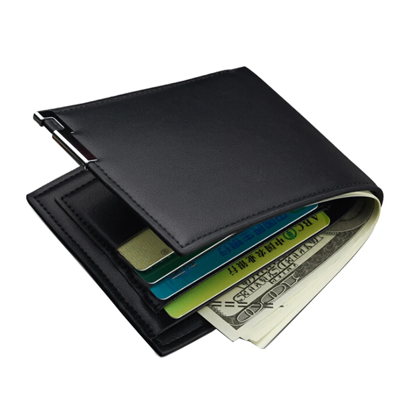 

Мужской кожаный кошелек двойного сложения, кошелек, сумка, тонкий клатч