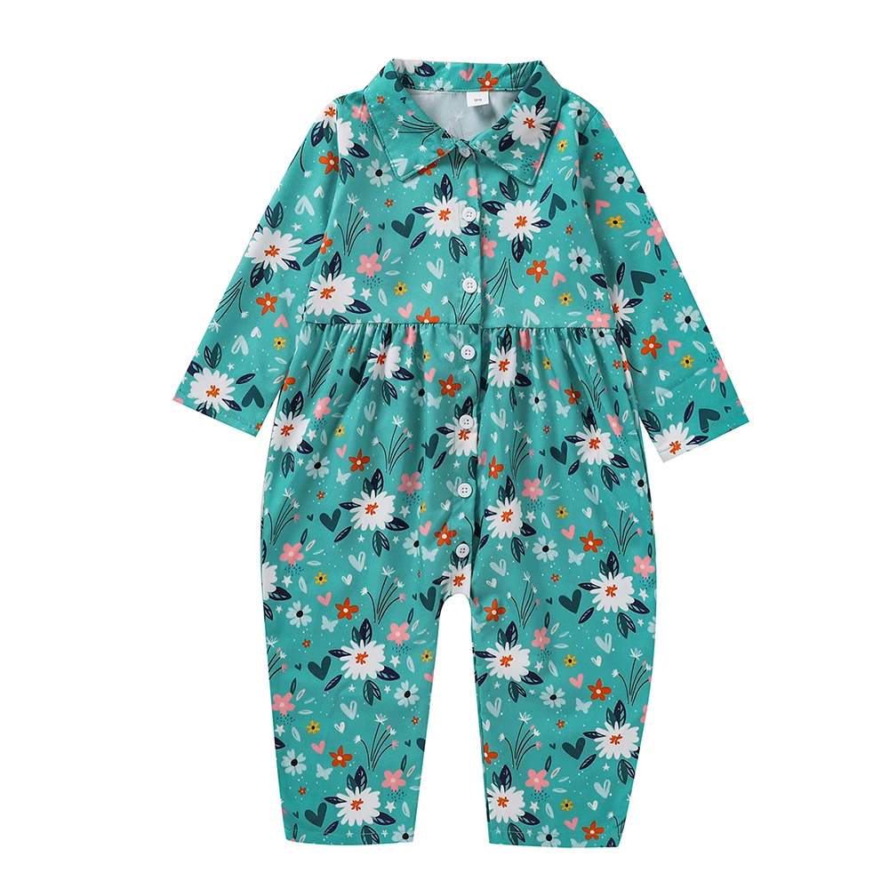 

Baby Girl Dress Kids Flower Print Romper Children Newborn Infant Girls Bodysuit Set Casual Clothes Spring Summer Outfits