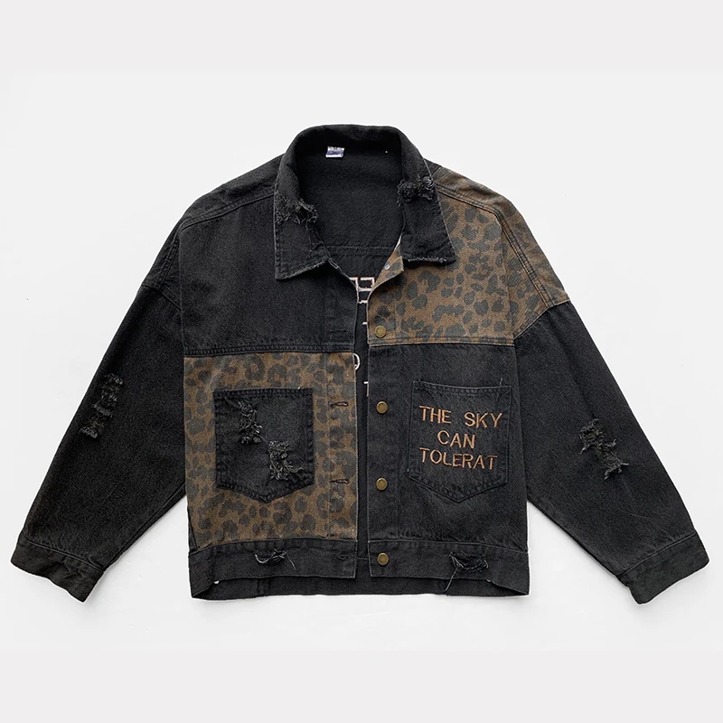 

Black Jean Jacket Women Clothes Oversized Jeans Denim Coat Patchwork Korean Coats Spring Fall 2021 New Jackets for Women Casual