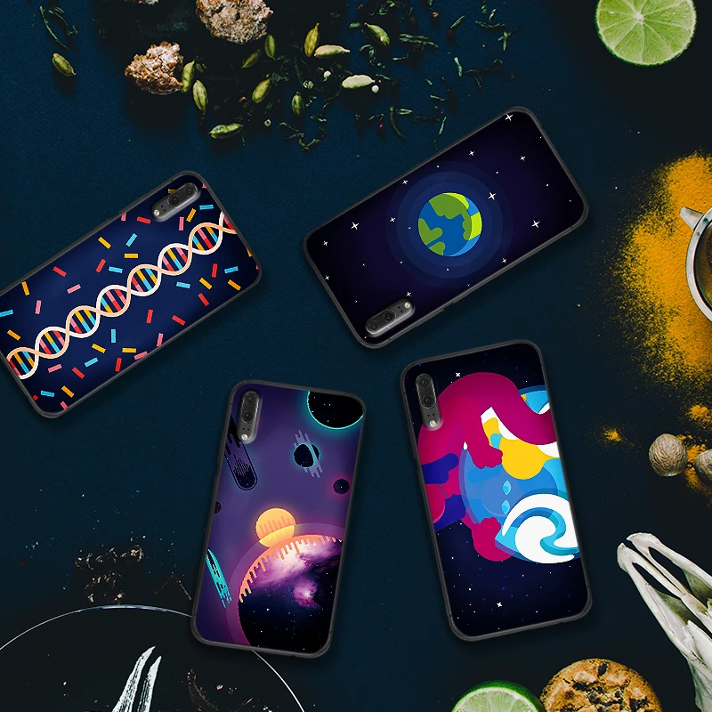 Земля без БФА (нетоксичен) Kurzgesagt для Huawei Honor 8 9 10 lite 7A 9X Pro 7C 5.99IN 7X 8X 8C Примечание вид