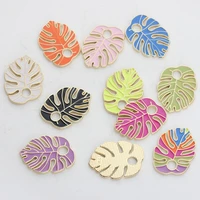 zinc alloy enamel charms turtle leaf charms pendant 10pcslot for diy jewelry necklace earrings making finding accessories