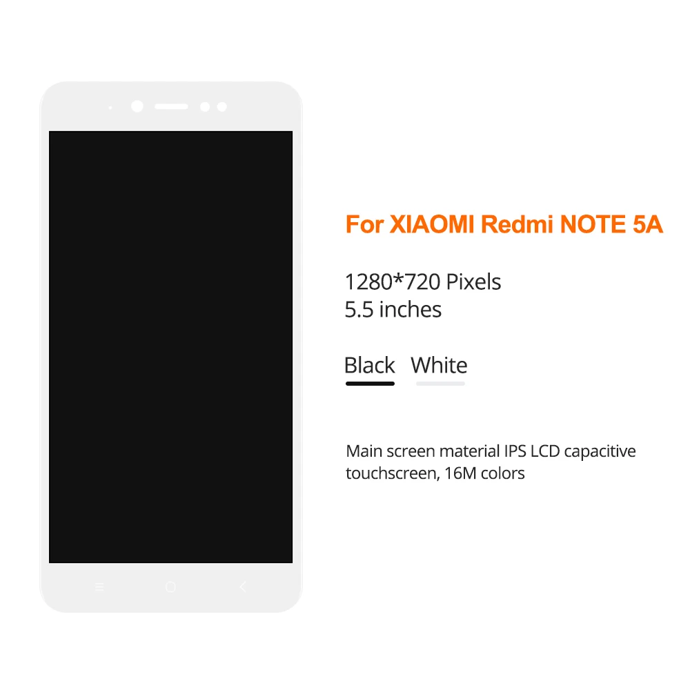 Оригинальный ЖК-дисплей 5 дюйма для XIAOMI Redmi Note 5A сенсорный экран с рамкой Xiaomi Prime