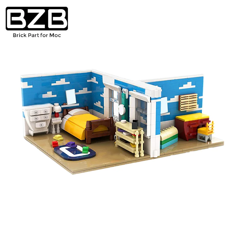

BZB MOC Andy's Toy Friend Woody Bedroom Apartment Creative Story Building Block Model Kids Toy DIY Brick Best Gifts