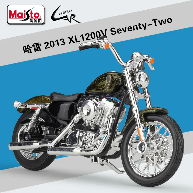 

Модель автомобиля Maisto 1:18 Harley, 2013 XL, 1200 в, семьдесят два, из сплава, мотоцикл, Металлический Игрушечный Автомобиль, коллекция игрушек для детей