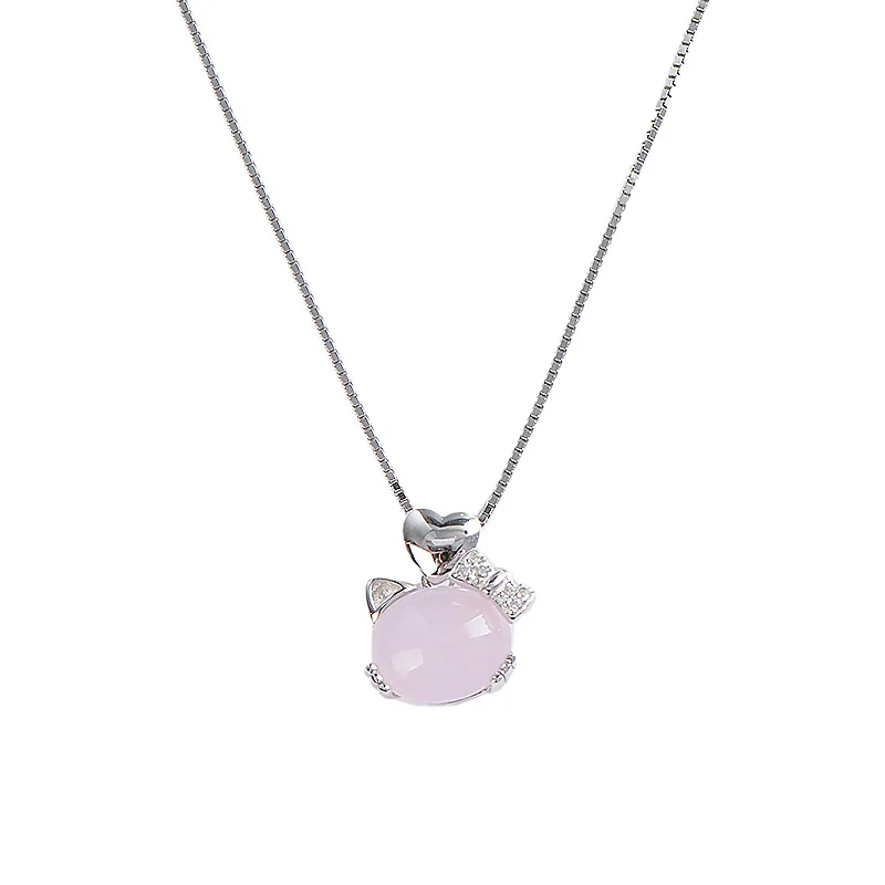 

Kt Pendant Female S925 metalHibiscus Accessories Personality Creative You Are My Sunshine KT cat Necklace Pendant