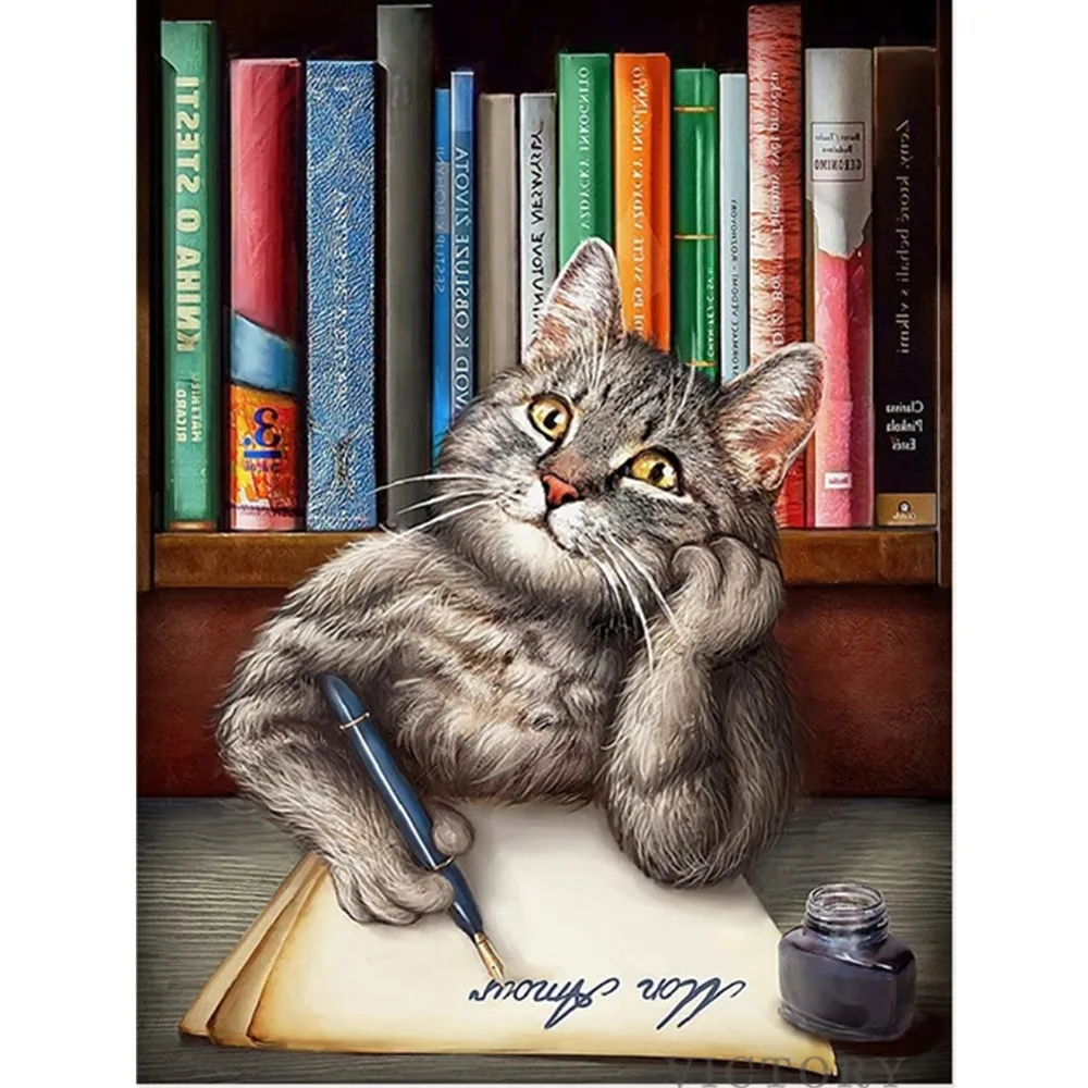 

Алмазная живопись, книги стразы, картины, Diy искусственная Вышивка крестиком, рукоделие, декор кабинета