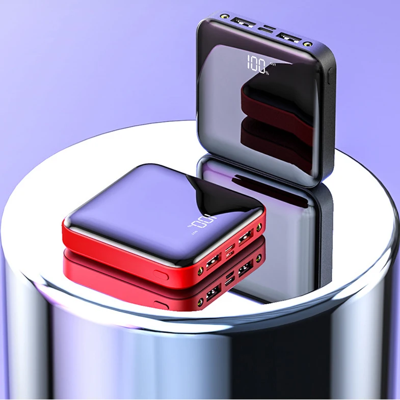 20000mAh Mini Power Bank For Xiaomi Phone 10000 mah Portable Charger LED Mirror Back External Battery Pack Powerbank |