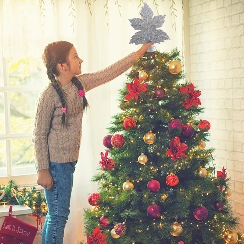 Рождественская лампа в виде снежинки проекционный Топпер для елки белый
