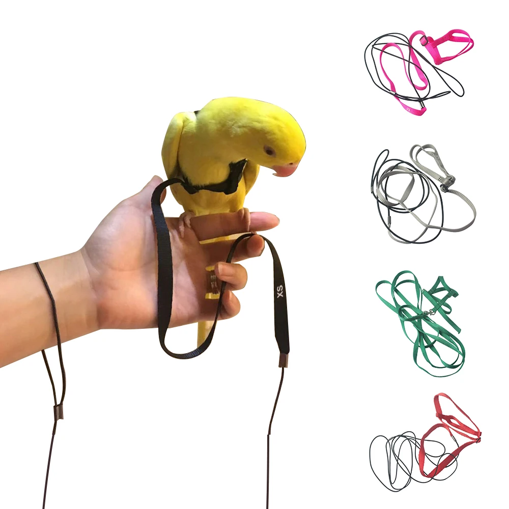 Портативный попугая шлейка для птицы домашних птиц наборы поводков Сверхлегкий