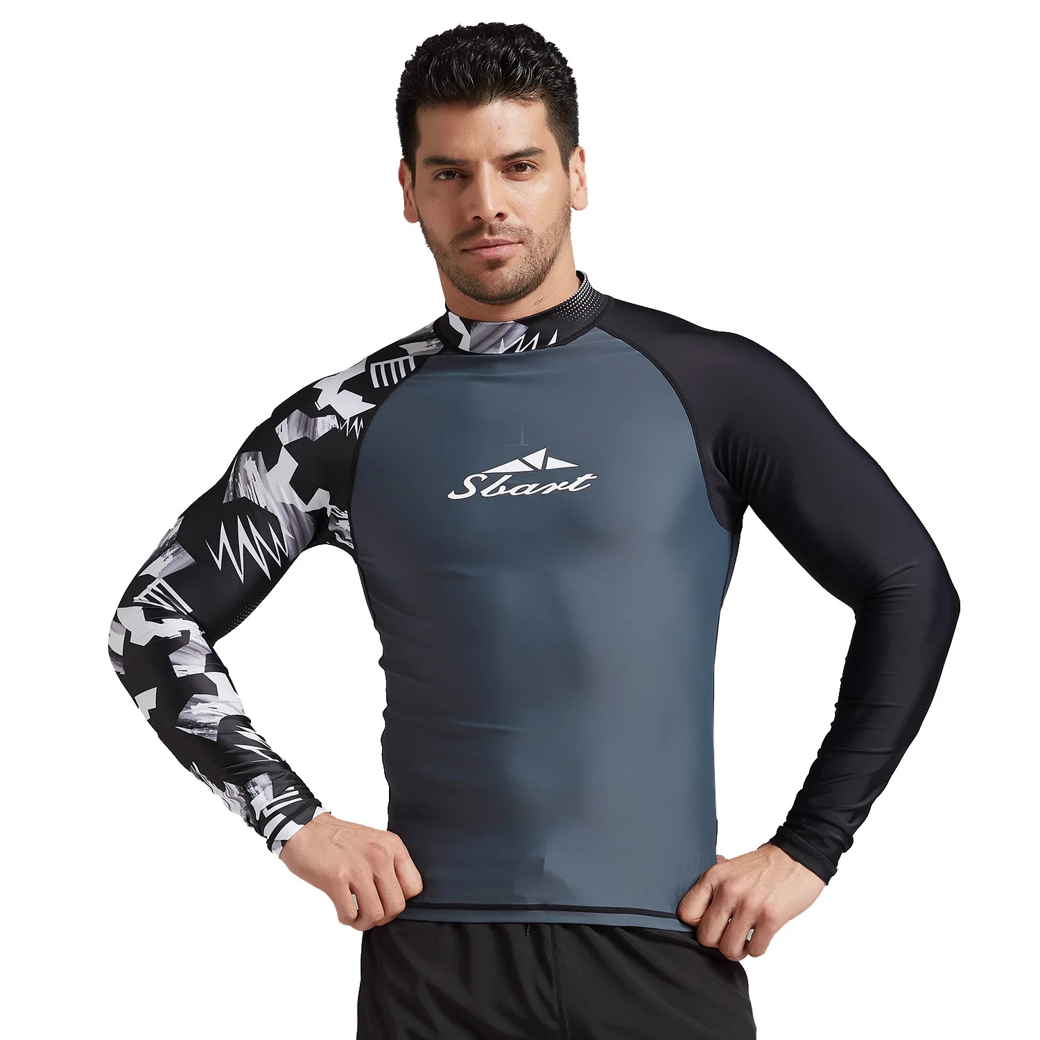 

UV Protection Lycra Rashguard Men Long Sleeve Swimsuit Mens Swim Rash Guard Quick Dry Surf Driving T Shirt for Swimming Clothes