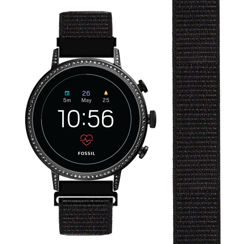 

Для Fossil Venture Gen 3/Gen 4 женские и мужские Смарт-часы 18 мм быстросъемный нейлоновый ремешок на запястье для Garmin Vivoactive 4S/CAME 2S
