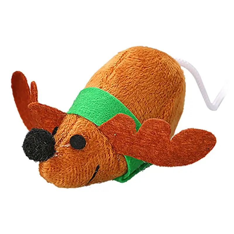 

1PC Christmas Pet Cat Toys Christmas Catnip Toy Interactive Lovely Plush Pet Training Toy Cat Mice Toy