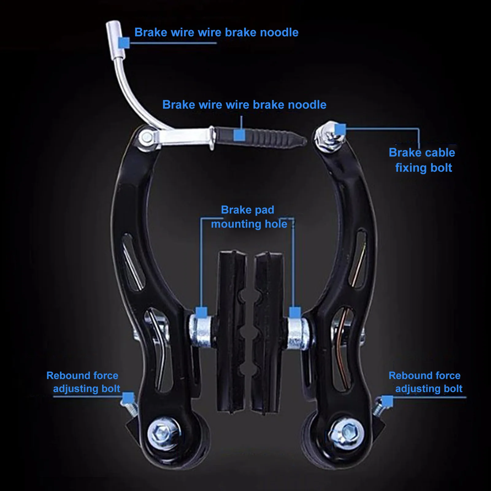 

Bike Brakes MTB Bike V Brakes Set Replacement For Most Bicycles Mountain Bike V Brake For Mountain Bike Bicycle Accessories