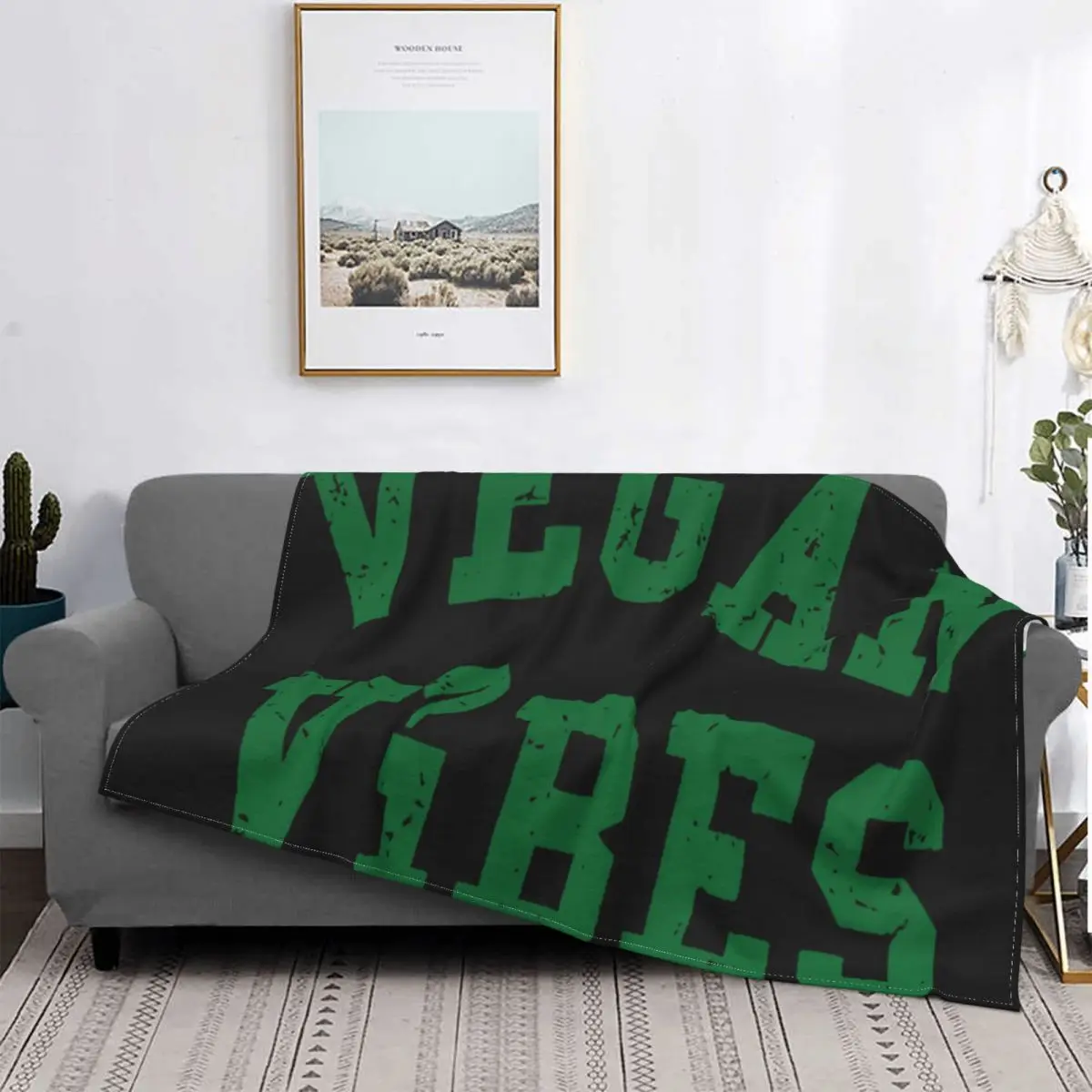 

Manta vegana Vibes Pride Veganism, colcha a cuadros para cama, toalla de playa de lujo