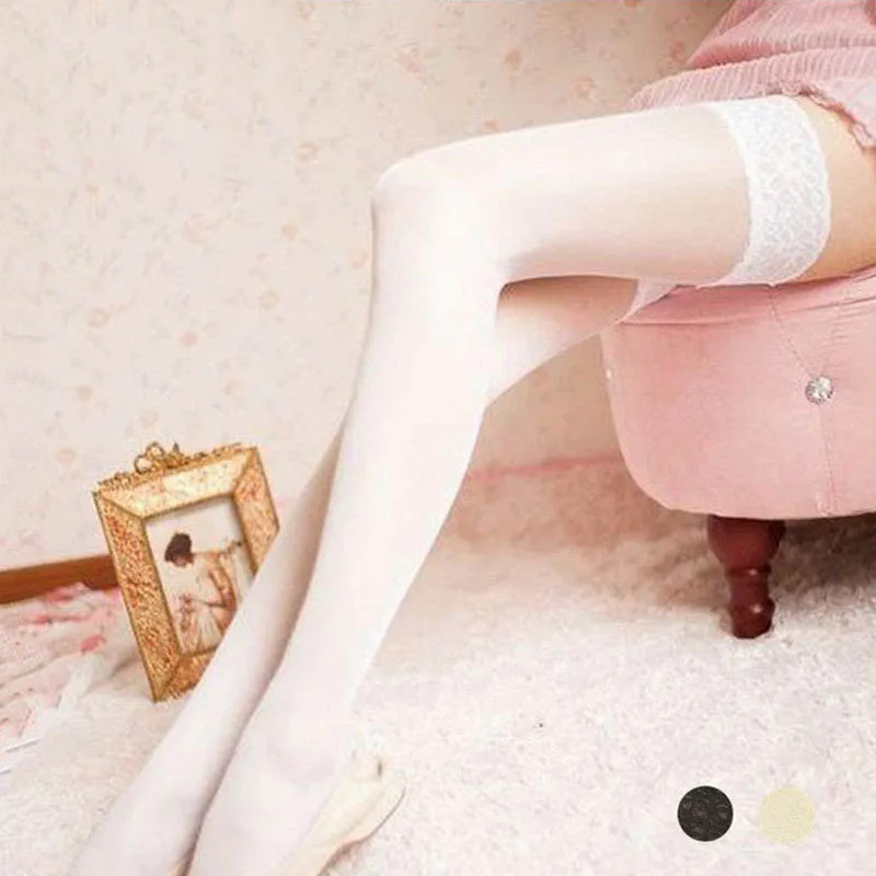 1 пара женские сексуальные чулки нижнее белье кружевные прозрачные колготки до