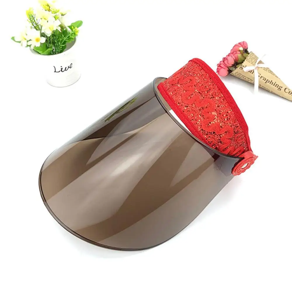 

Women Summer Anti-UV Face Shield Empty Top Sun Visor Cap Outdoor Cycling Hat Safety Protection Visor Shield Stop The Flying Spit