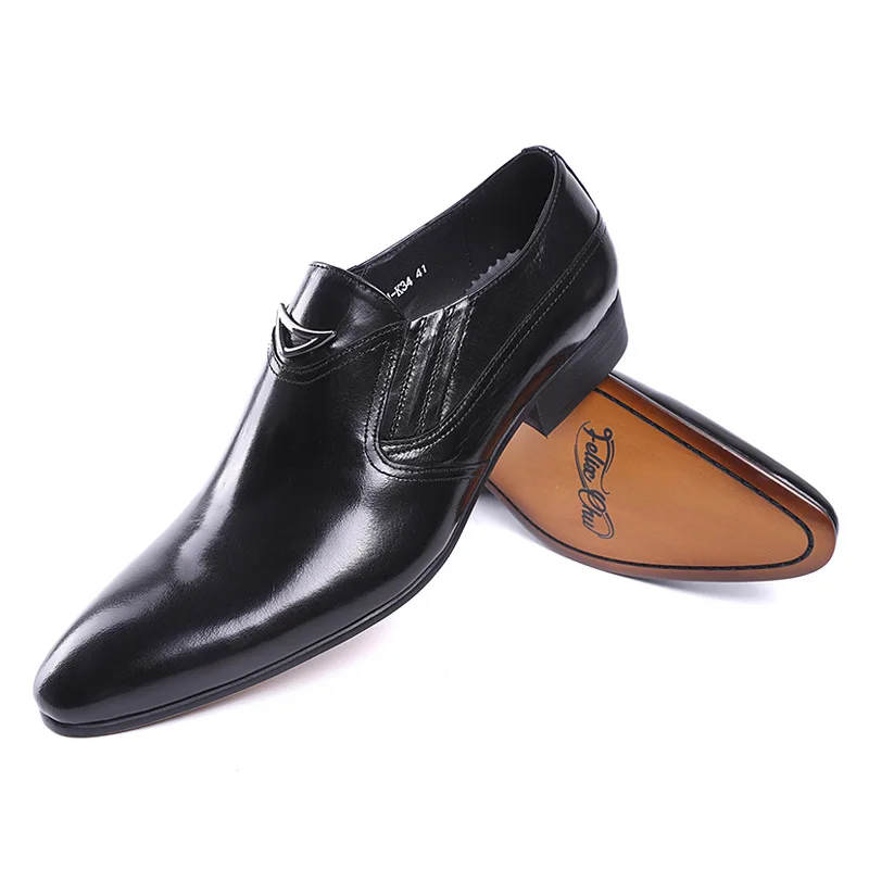 Туфли FELIX CHU мужские из натуральной кожи лоферы без застежки официальная обувь