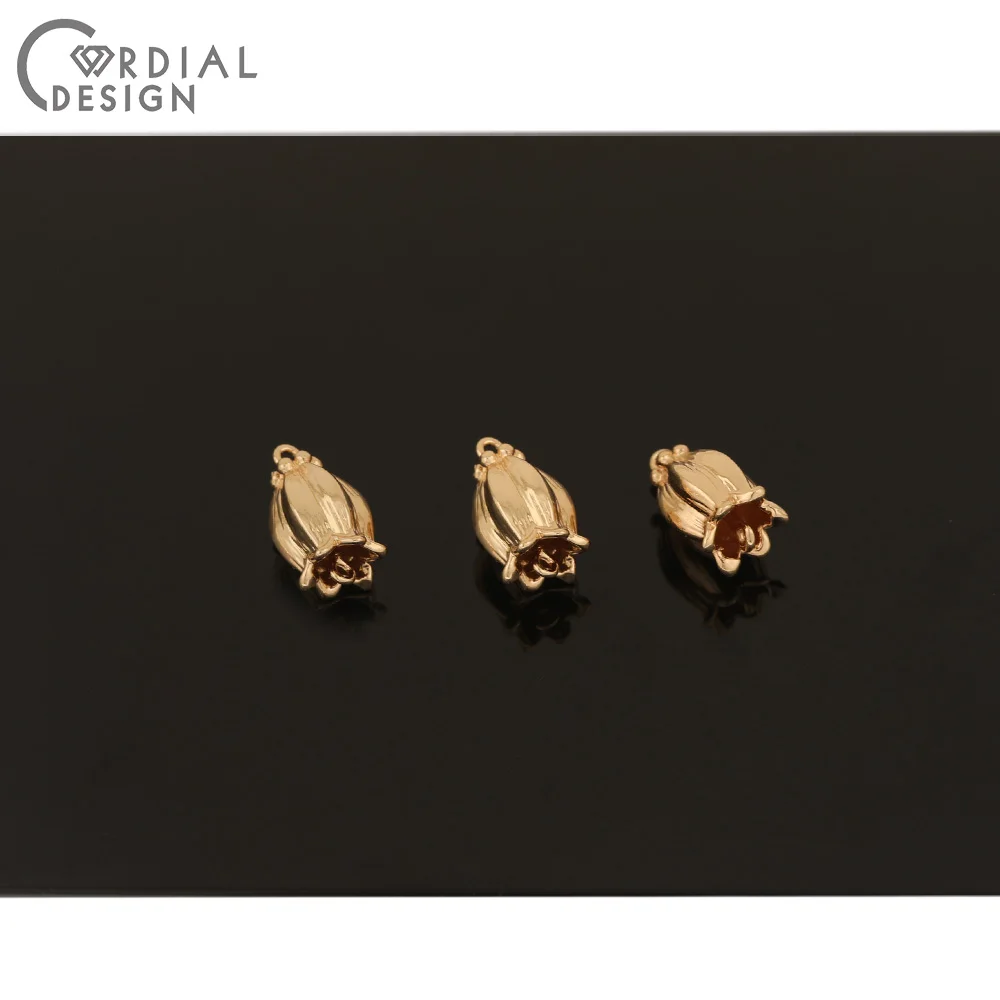 

Cordial Design 100Pcs 7*14MM Jewelry Accessories/Charms/DIY Making/Copper/Flower Shape/Hand Made/Connectors/Earring Findings