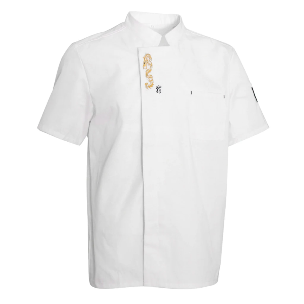

Breathable Short Sleeve Waiter Chef Jacket Cool Vent Catering Jackets