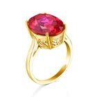 Кольцо Szjinao из настоящего искусственного серебра, женское кольцо с рубином, Роскошные драгоценные камни овальной формы с 4 зубцами, женские турецкие ювелирные изделия, подарки